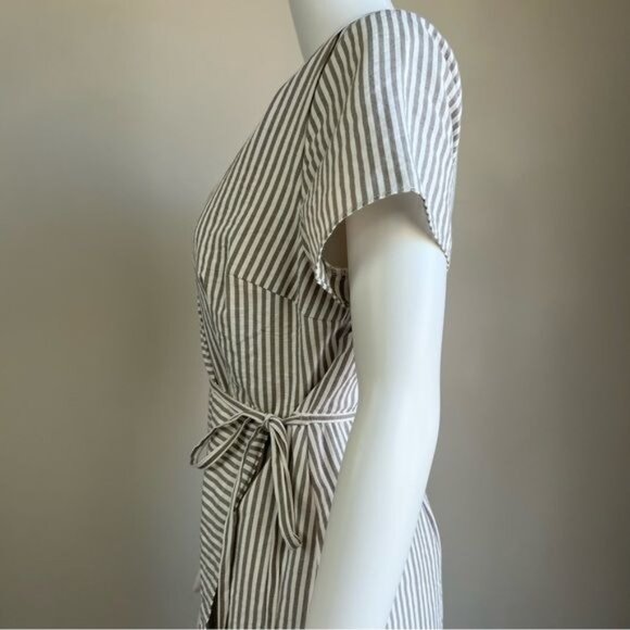 VACATE The Label Soho Striped Wrap Dress - S - Picture 5 of 10